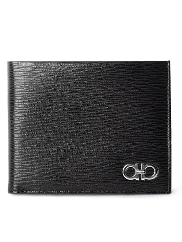 Gancini Half Wallet Black - SALVATORE FERRAGAMO - BALAAN 2