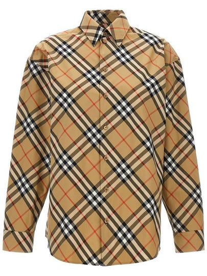 Check Pattern Shirt Beige - BURBERRY - BALAAN 2