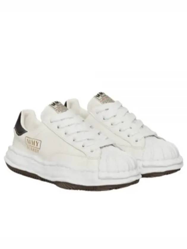 A06FW702 white Blakey OG sole leather low top sneakers - MIHARA YASUHIRO - BALAAN 1