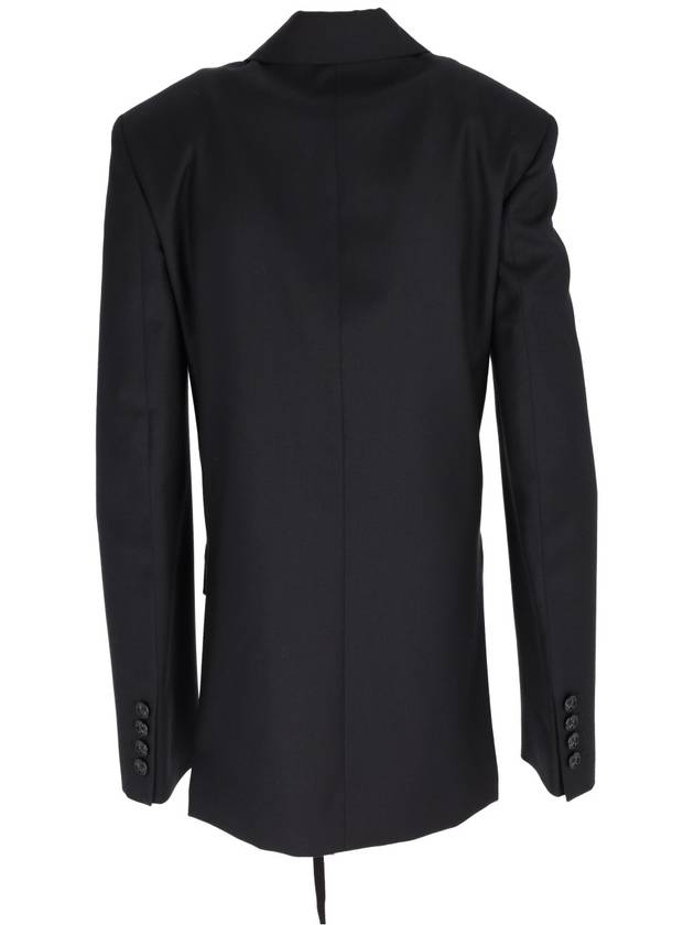 ELIN ASYMMETRIC CLOUSURE TAILORED JACKET WOOL TWIL - ANN DEMEULEMEESTER - BALAAN 4