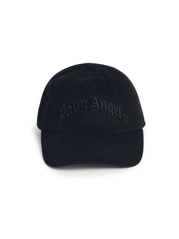 Palm Angels Black Cotton Hat - PALM ANGELS - BALAAN 1