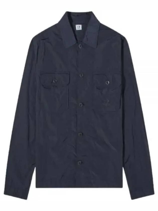 Chrome R Pocket Over Long Sleeve Shirt Navy - CP COMPANY - BALAAN 2