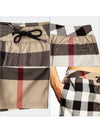 ExaGGerated Check Drawcord Swim Shorts Archive Beige - BURBERRY - BALAAN 5