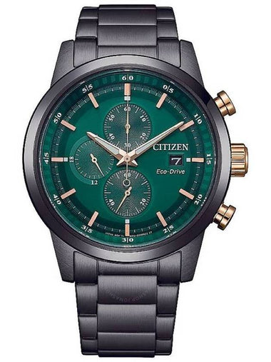 Citizen Chronograph Eco-Drive Green Dial Men's Watch CA0746-85X - CITIZEN - BALAAN 1