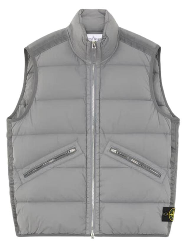 Seamless Tunnel Nylon Down Vest Green Grey - STONE ISLAND - BALAAN 2