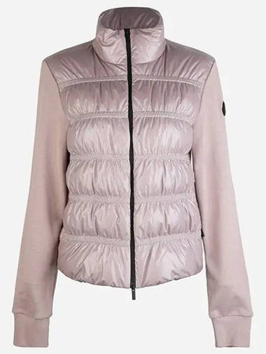 8G00013 809KZ 51T Women s Logo Padding Mix Zip up Jacket Light Pink 1128381 - MONCLER - BALAAN 1