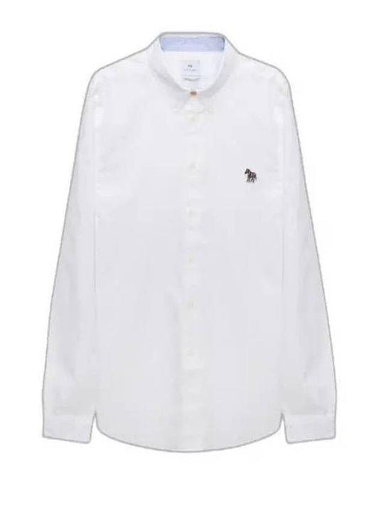 Men's Logo Patch Long Sleeve Shirt White - PAUL SMITH - BALAAN 1
