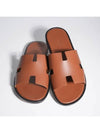 Izmir Leather Slippers Gold - HERMES - BALAAN 8