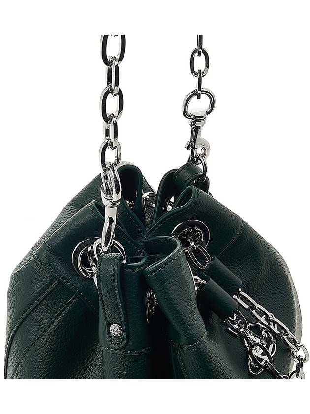 Chrissy Medium Bucket Bag Dark Green - VIVIENNE WESTWOOD - BALAAN 8