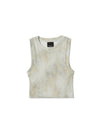 TIEDYE RIBBED SLEEVELESS TOPBEIGE - VAEKCIE - BALAAN 1