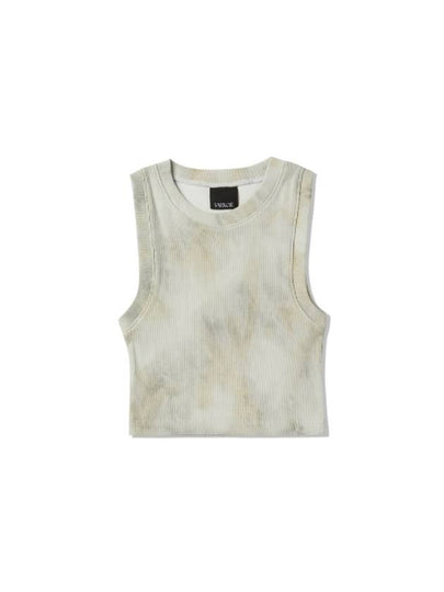 TIEDYE RIBBED SLEEVELESS TOPBEIGE - VAEKCIE - BALAAN 2