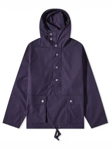 Cotton Nylon Poplin Strap Smock NCOS OW 3 NAVY Jacket - NIGEL CABOURN - BALAAN 1