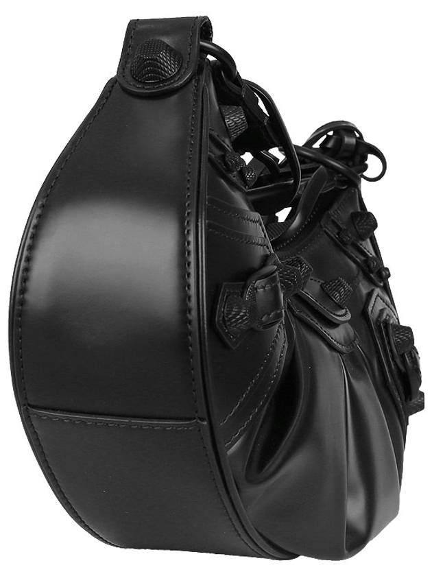 Le Cagole XS Shoulder Bag Latex Nappa Leather Black - BALENCIAGA - BALAAN 5