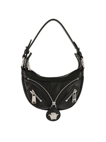 Repeat Mini Hobo Shoulder Bag Black - VERSACE - BALAAN 1