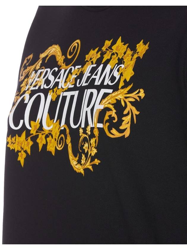 Versace Jeans Couture Crewneck Cotton Sweatshirt With Printed Logo - VERSACE - BALAAN 3