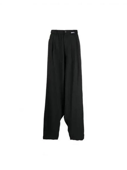 Rab Wrap Waist Herringbone Wide Pants Black - MAISON MIHARA YASUHIRO - BALAAN 2