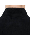 Wappen Patch Half Button Lambswool Knit Top Black - STONE ISLAND - BALAAN 10