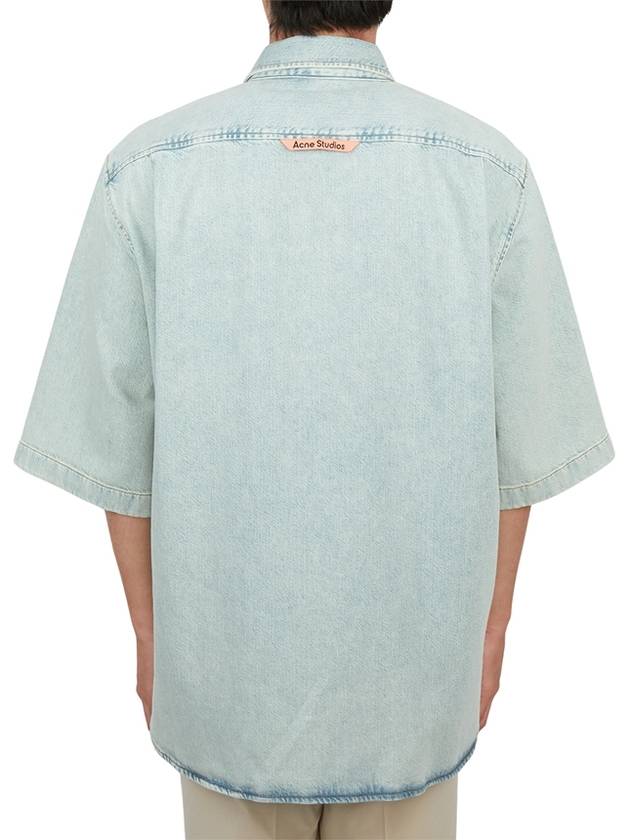 Denim Button Up Long Sleeve Shirt Blue - ACNE STUDIOS - BALAAN 4