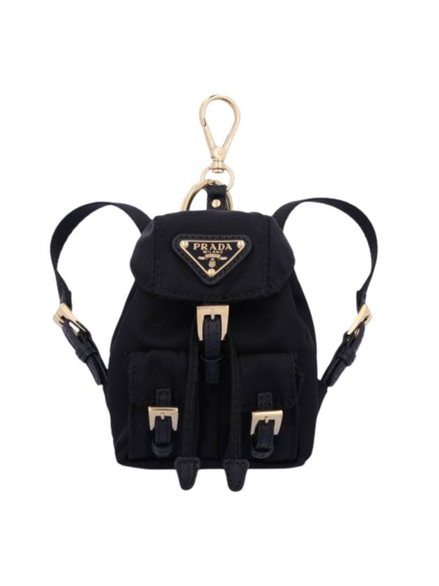 Charm Re-Nylon Mini Backpack Black - PRADA - BALAAN 1