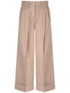 Abba Twill Wide Pants Camel - S MAX MARA - BALAAN 1