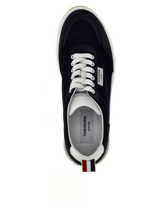 Eco Trainer Nylon Low Top Sneakers Blue - THOM BROWNE - BALAAN 5