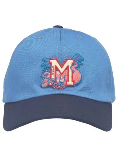 M Patch Two-Tone Cotton Ball Cap Blue - MARNI - BALAAN 2