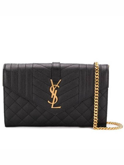 Cassandre Monogram Chain Cross Bag Black - SAINT LAURENT - BALAAN 2