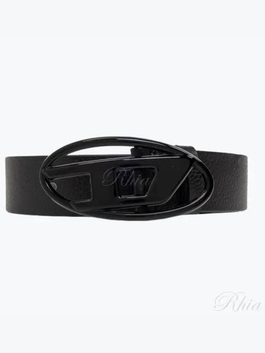 B 1DR Leather Belt Black - DIESEL - BALAAN 2