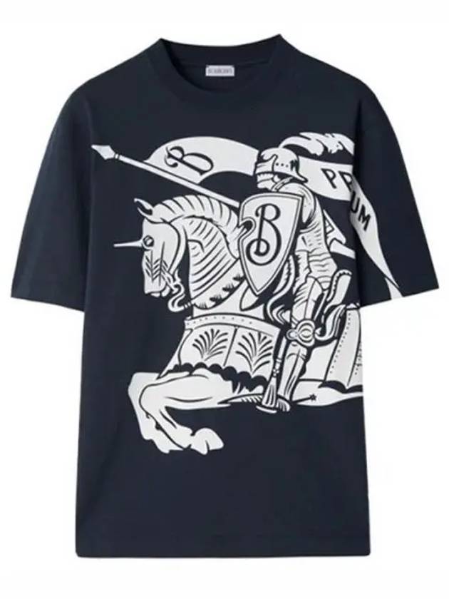 EKD Print Cotton Short Sleeve T-Shirt Navy - BURBERRY - BALAAN 2