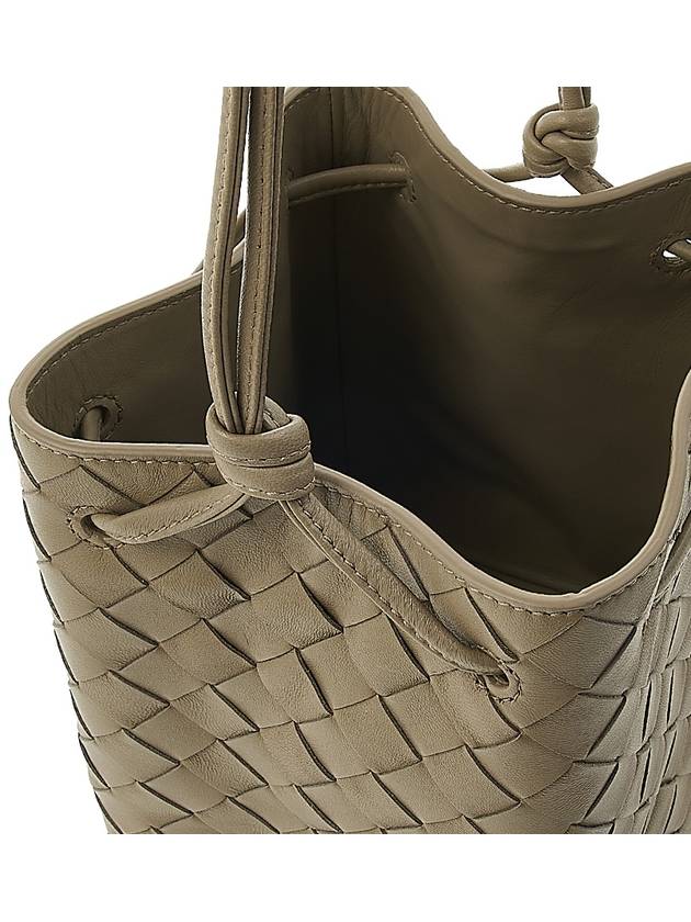 Intrecciato Small Bucket Bag Taupe - BOTTEGA VENETA - BALAAN 8