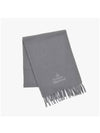 Logo Wool Fringe Muffler Grey - VIVIENNE WESTWOOD - BALAAN 4