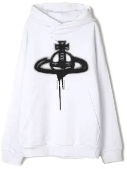 Spray ORB Logo Print Hoodie White - VIVIENNE WESTWOOD - BALAAN 2