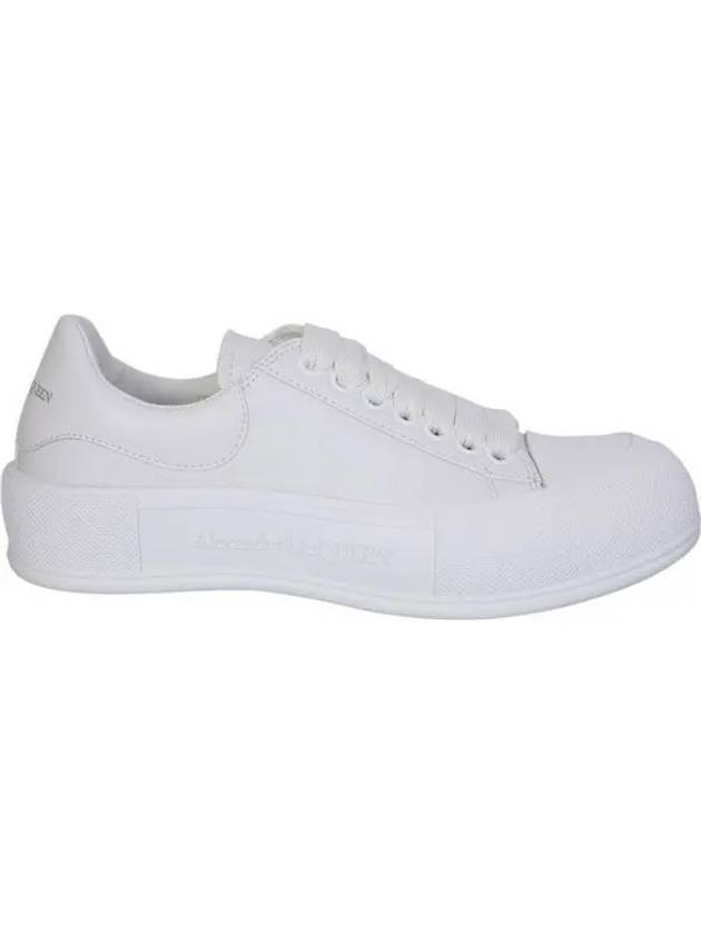 Deck Plimsoll Lace Up Low Top Sneakers White - ALEXANDER MCQUEEN - BALAAN 2