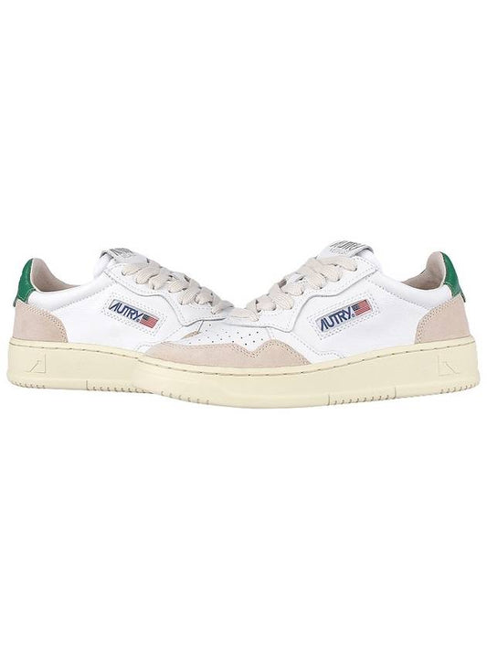 Medalist Suede Green Tab Low Top Sneakers White Beige - AUTRY - BALAAN 2