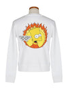 Flamed Bart Crew Neck Long Sleeve T-Shirt White - OFF WHITE - BALAAN 5