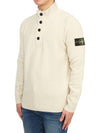 Wappen Patch Button Knit Top Ivory - STONE ISLAND - BALAAN 3