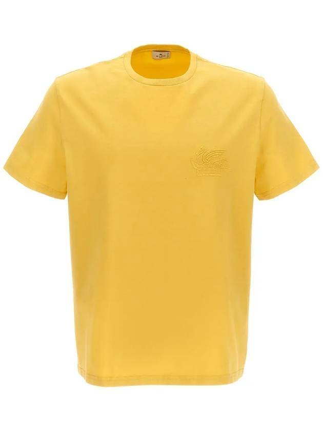 Pegasus Logo Cotton Short Sleeve T-Shirt Yellow - ETRO - BALAAN 1