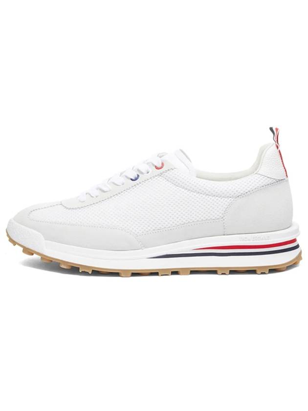 Fine Kid Suede Tech Runner White - THOM BROWNE - BALAAN 2