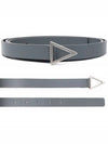 Triangle Buckle Belt Gray - BOTTEGA VENETA - BALAAN.