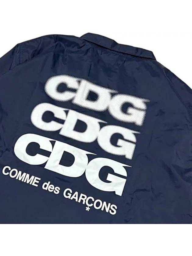 CDG back logo coach jacket navy - COMME DES GARCONS - BALAAN 4