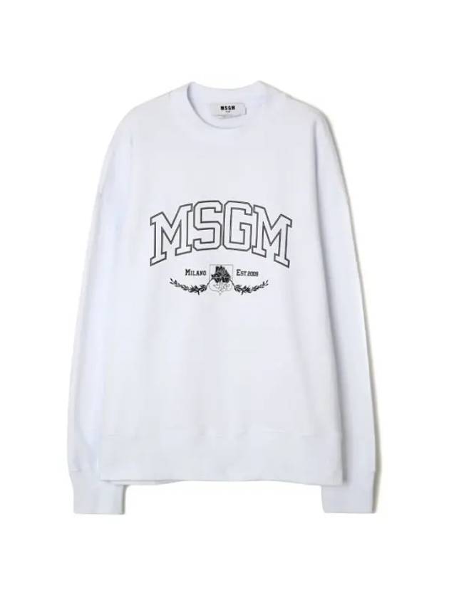 Logo Print Sweatshirt White - MSGM - BALAAN 1