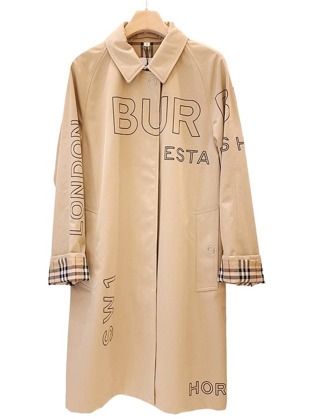 Horseferry Print Car Single Coat - BURBERRY - BALAAN.