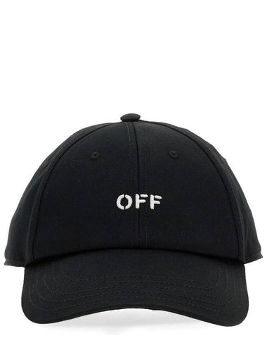 Embroidered Logo Ball Cap Black - OFF WHITE - BALAAN 1