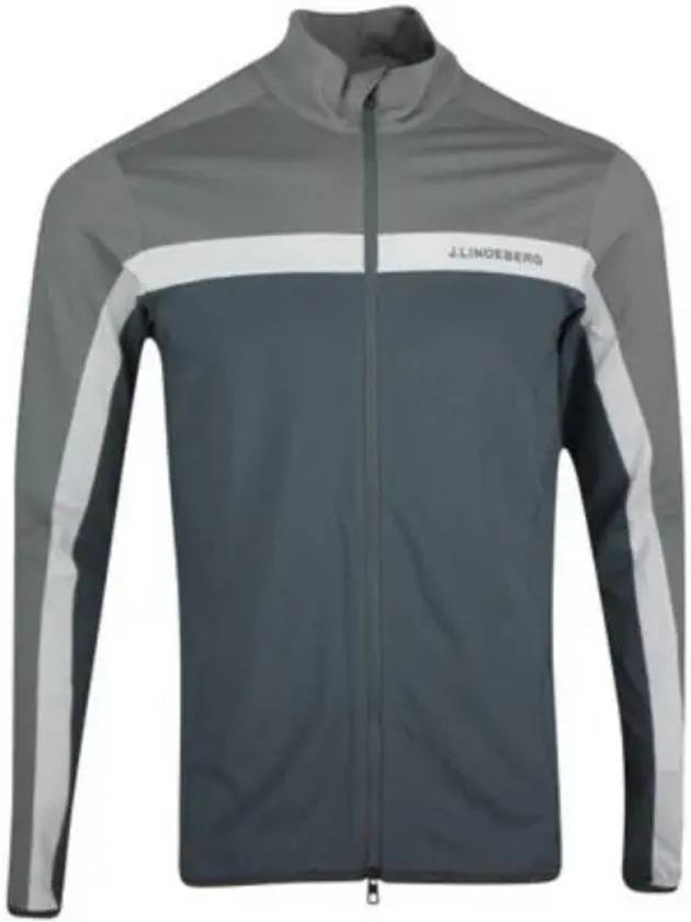 Men's Jarvis Mid Layer Logo Jacket Gray - J.LINDEBERG - BALAAN 2