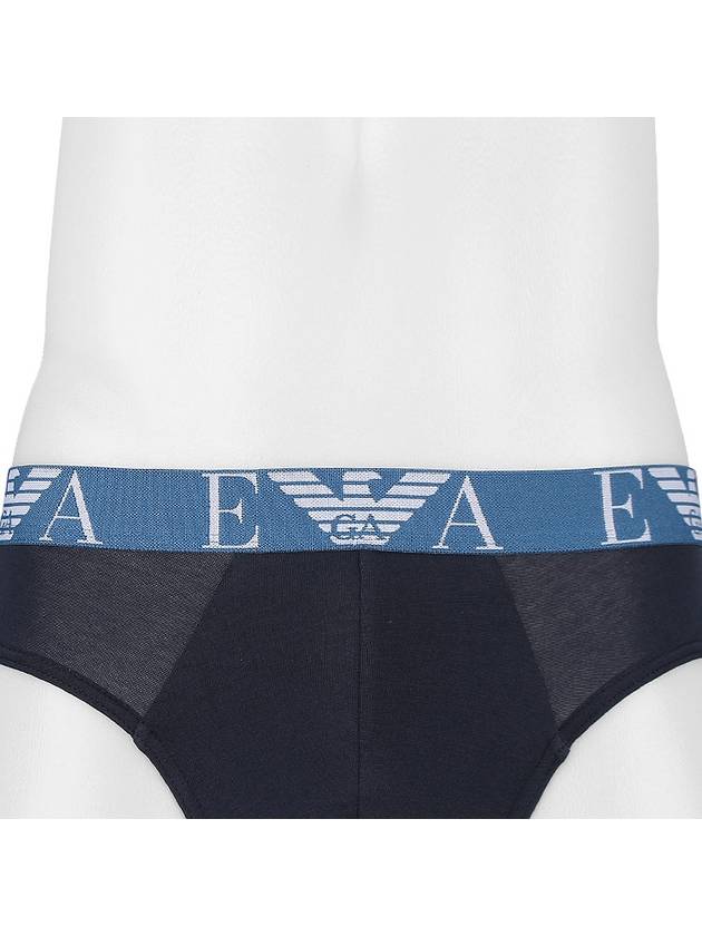 Men's Logo Eagle Cotton Briefs 3 Pack Set Marine - EMPORIO ARMANI - 8