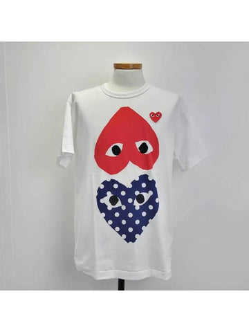 Comme Men's Red Waffen Short Sleeve TShirt White P1T240 - COMME DES GARCONS - BALAAN 1