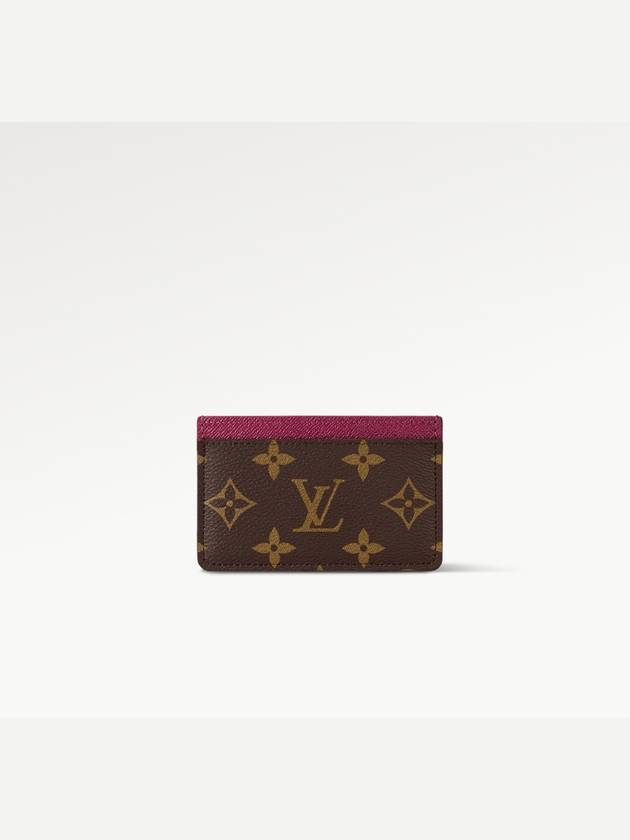 Monogram Card Wallet Fuchsia Brown - LOUIS VUITTON - BALAAN.