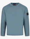 Wappen Patch Crew Neck Knit Top Blue - STONE ISLAND - BALAAN 2