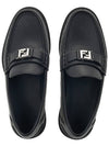 FF Square Leather Loafers Black - FENDI - BALAAN 7