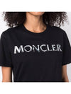 Graphic Logo Lettering Short Sleeve T-shirt Black - MONCLER - BALAAN 6